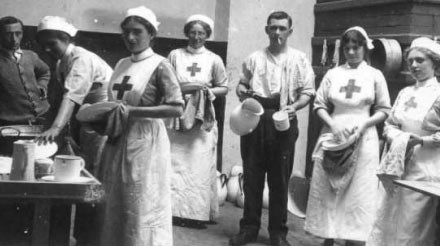 Nurses cleaning