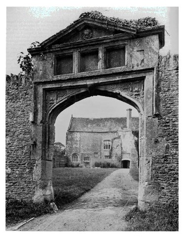 An archway that goes to a house