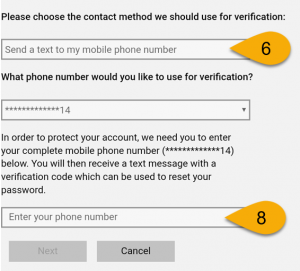 What phone number would you like to use for verification (screenshot)