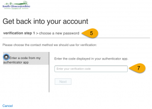 Get back into your account - verification step 1 (screenshot)