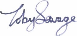 Toby Savage signature