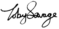 Toby Savage signature